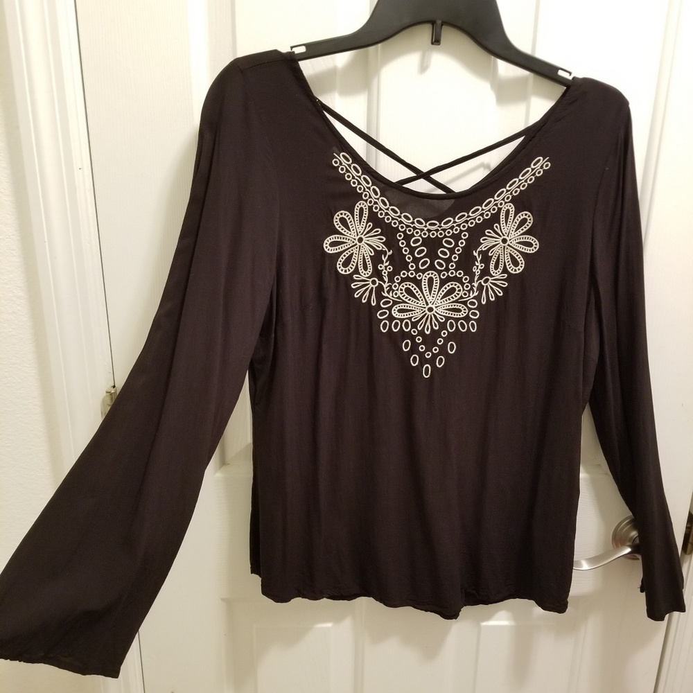 Simple Black Blouse (long sleeve)